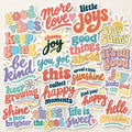 Positive Vibes Sticker Pack, 19 Pastel Quote Designs for Journals and Planners — photo 1